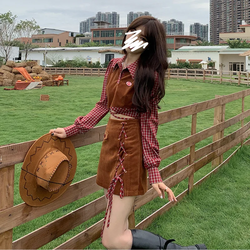 Милые костюмы из искусственной юбки зимний французский винтажный элегантный