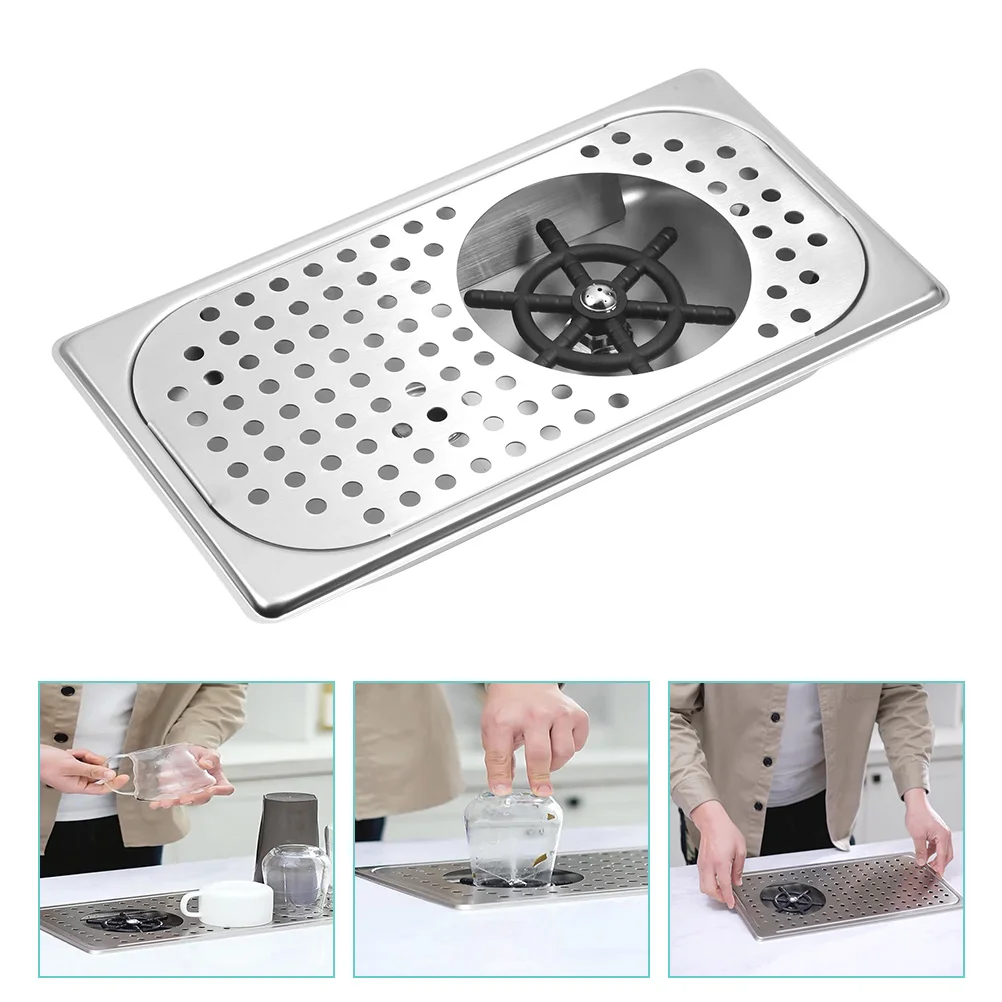 

Rinser Sink Glass Bottle Washer Cup Cleaner Kitchen Metal Accessories Bar Sinks Attachment Sprayer Automatic Countertop Beer