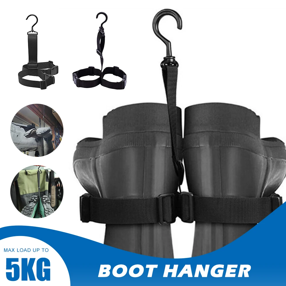 

Fishing Wader Boot Hanger Adjustable Boots Storage Dryer Hanger With Swivel Hook Fishing Rain Boots Hanging Strap Belt