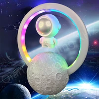 led spaceman creative night light rgb suspended astronaut bluetooth speaker feiwei table lamp decoration ornament birthday gift