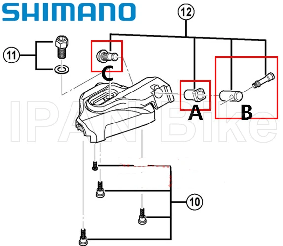 Рычаг переключения передач Shimano стандарта I-Spec B болты M670 M780 M820 |