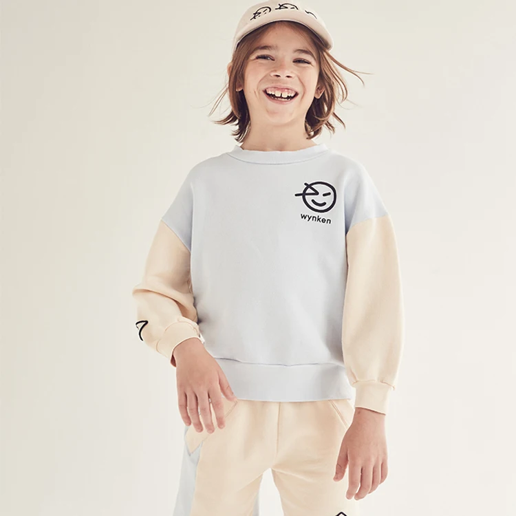 Спортивные штаны SS22 для детей хлопковые свитшоты в синюю полоску с длинным