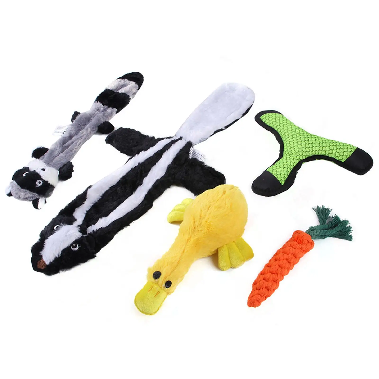 

5pcs Plush Dog Puppy Pet Squeaker Toys Squeaky Funny Interactive Chew Toy