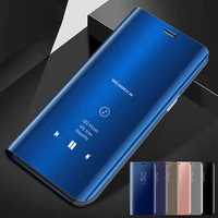 smart mirror flip phone case for xiaomi redmi notea2 5 y2 5a 6a s2 4x 3 4 6 go plus pro lite anti fall stand protection cover