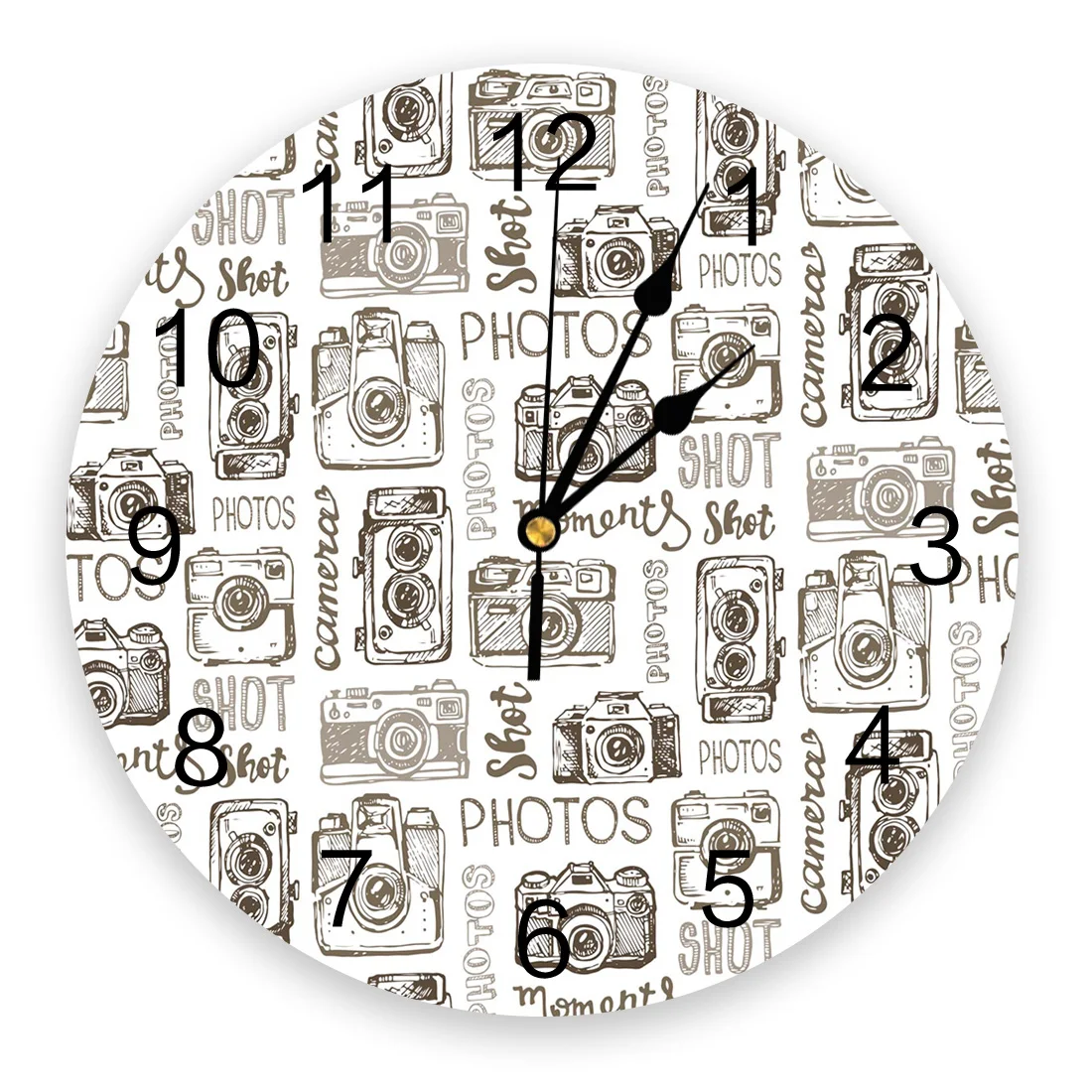 

Antique Camera Art Retro Wall Clock Decorative for Living Room Kitchen Bedroom Home Office Silent Wall Clocks