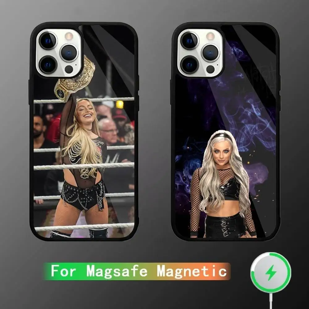 Фото Чехол для телефона W-WWE L-Liv Morgan для iPhone 17,16,15,14,13,12,11, Pro, Max, Plus, Mini,SE4,E с магнитной беспроводной зарядкой Magsafe №1