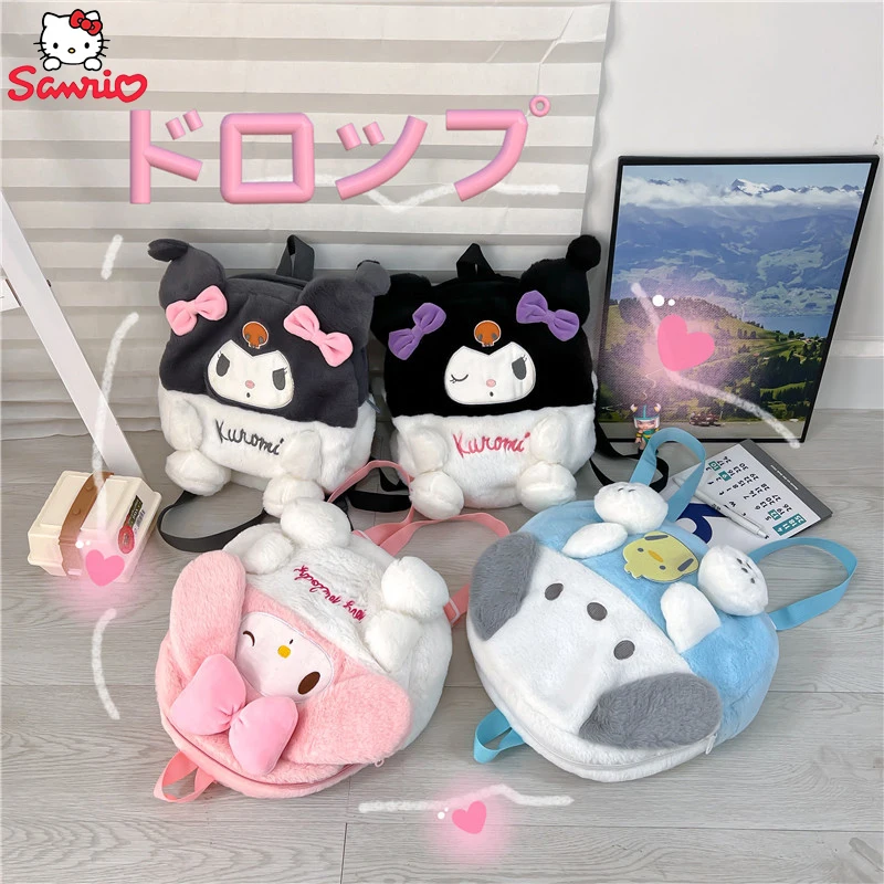

Hello Kitty Sanrio Kuromi Backpack Cinnamoroll Fashion Doll Child Small School Bag Kawaii Cartoon Portable High Capacity Gift