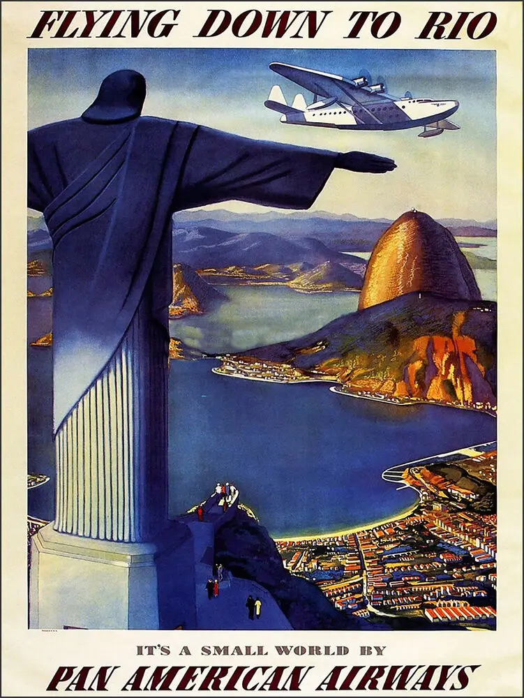 

Rio Brazil Pan American Airways Travel Poster Metal Sign