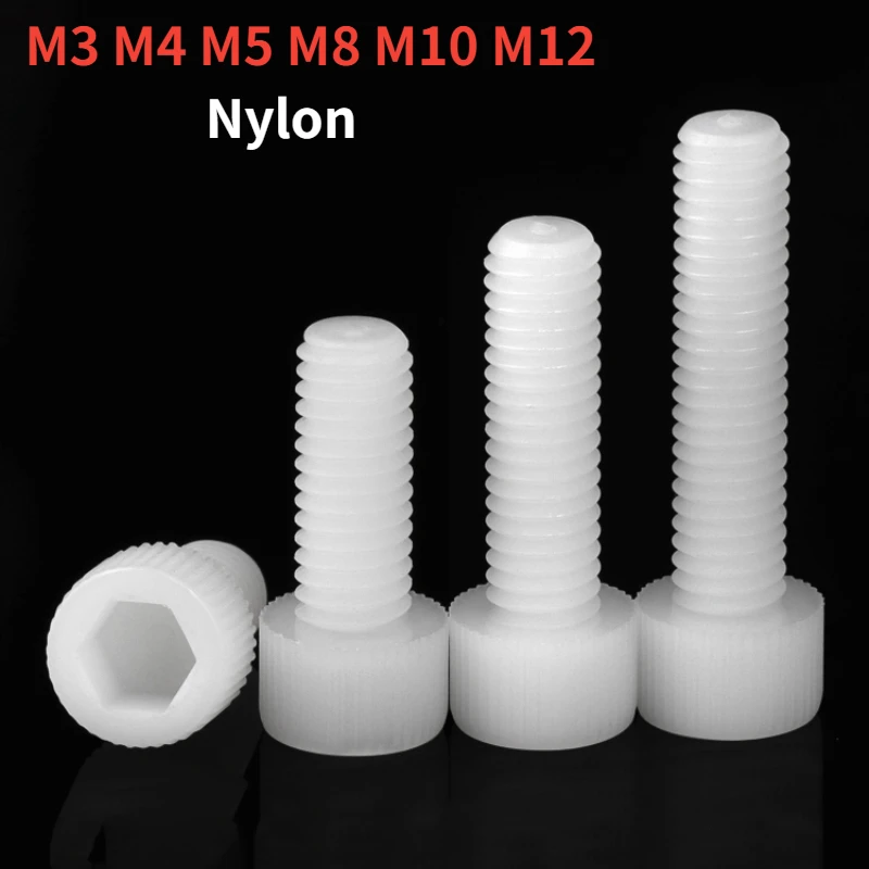 

Нейлоновые винты M3 M4 M5 M8 M10 M12 белые