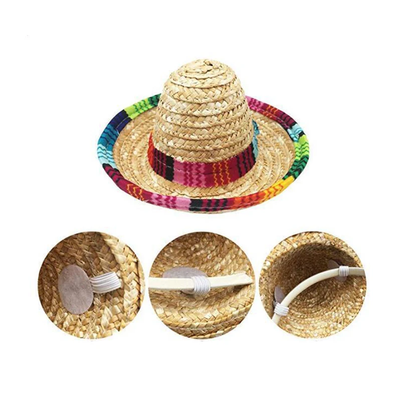 

Mexican Mini Small Hat Mini Sombrero Headbands Hair Hoops Festival Headdress Performance Props Carnival Halloween Party Favors