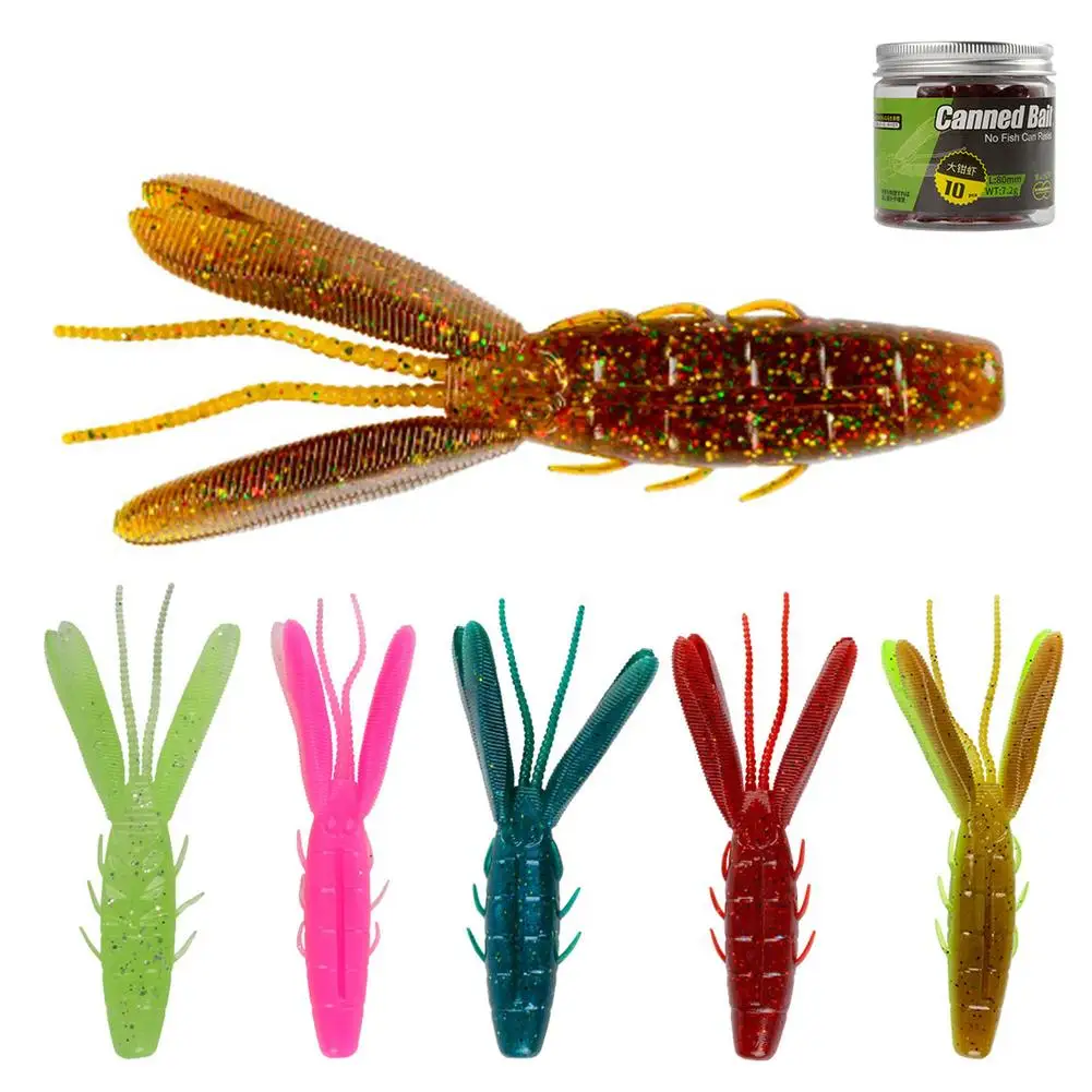 

Lure Soft Bait Portable Shrimp Type Soft Worm Fishing Lead Head Hook Fishing Tackle Accessories For Freshwater Seawater