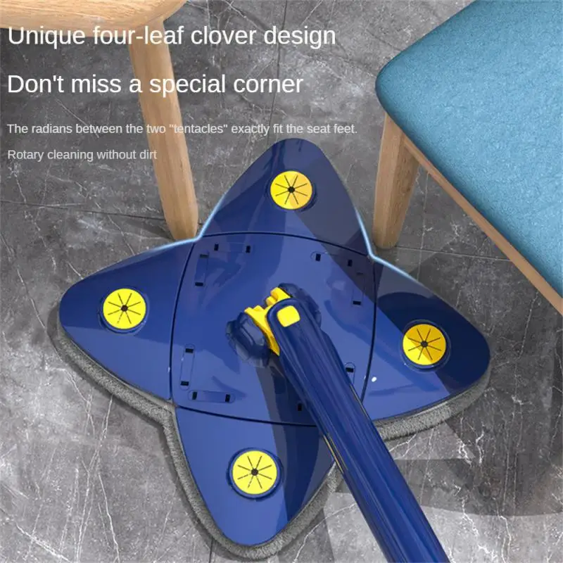 

Four Leaf Grass Self-wringing Extended Mop X Type Microfiber Floor Squeeze Free Hand Washing Lazy Tool Rotate Household Cleaning