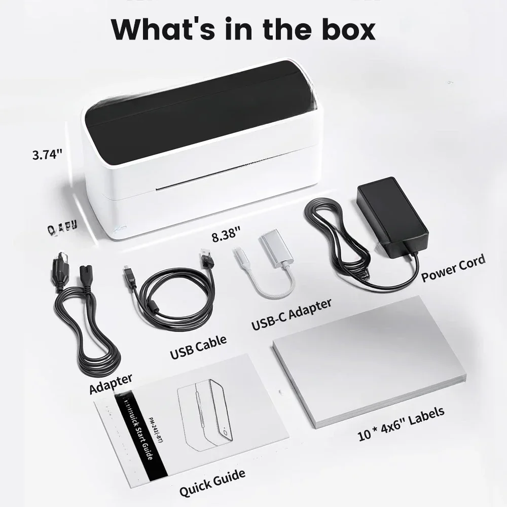 Термопринтер этикеток 4x6 дюймов универсальная адресная бумага для доставки