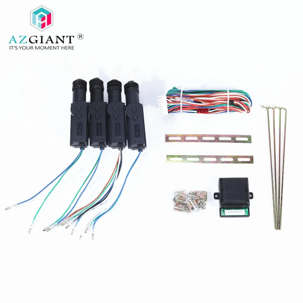 4pcs/lot DC 12V Door Motor Actuator Solenoid Central locking motor Car Alarm System 2 wires Lock Tool Set | Автомобили и
