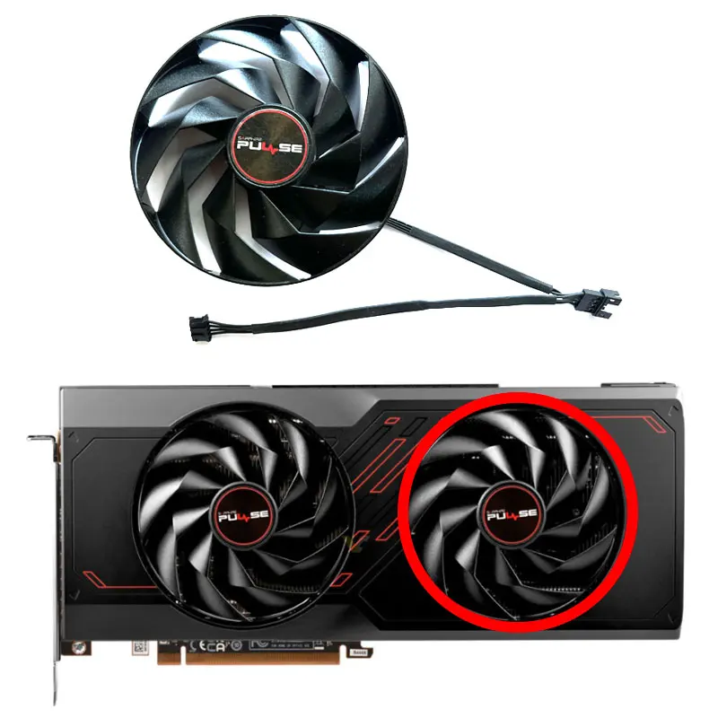 Новинка 95 мм для SAPPHIRE Radeon RX7600XT 7700XT 7800XT PULSE сменный вентилятор видеокарты FD10015M12D
