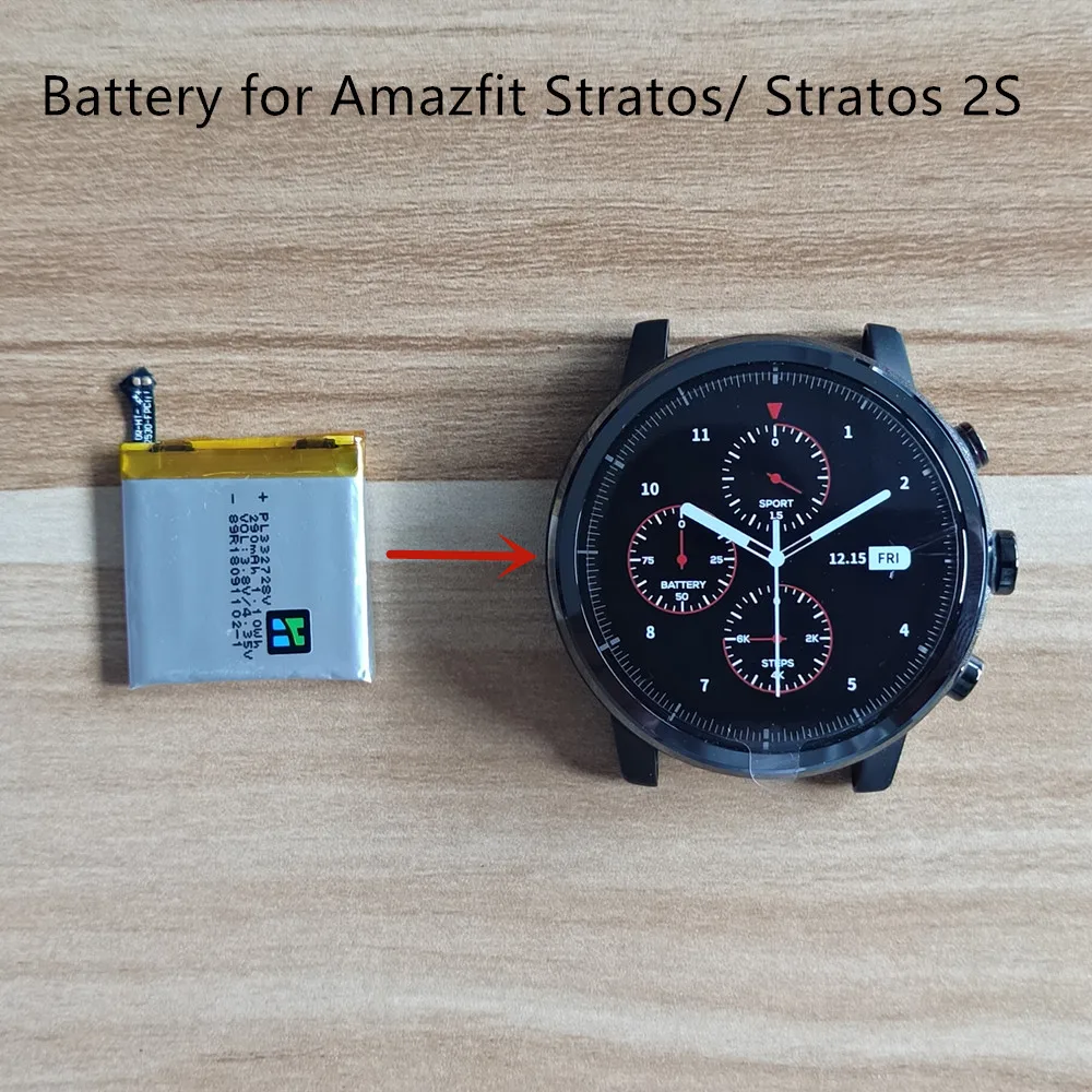 

Amazfit smart watch Stratos Battery PL332738V Replacement For Stratos 2S