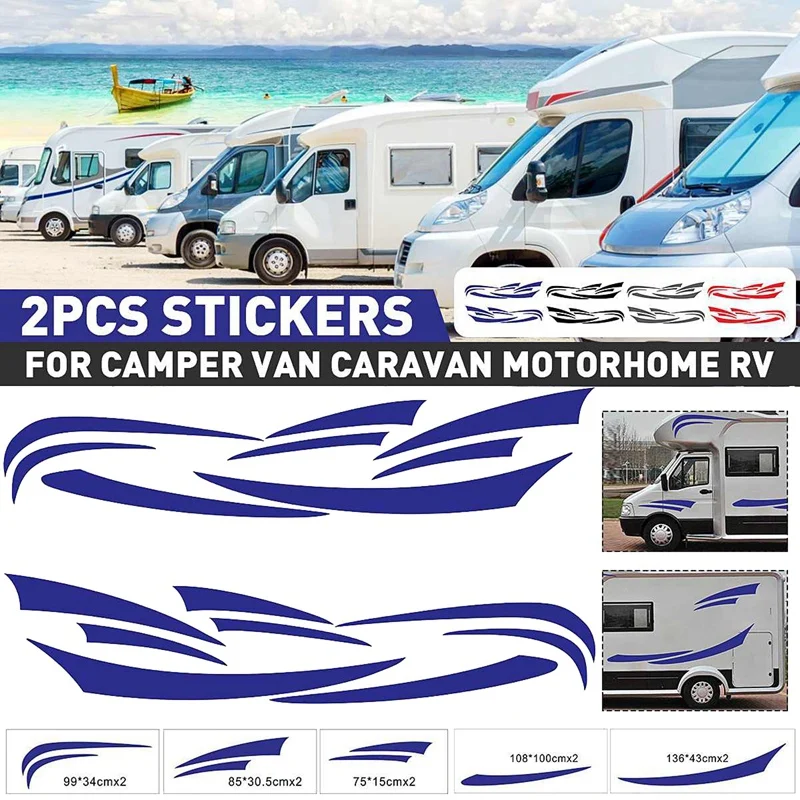 

RV Motorhome Universal Body Sticker DIY Graphices Decal Sticker Decoration For Caravan Trailer