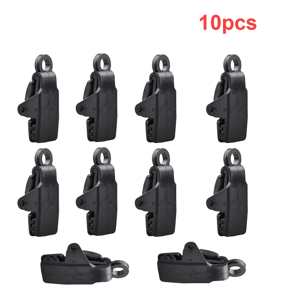 

10X Tarp Clamps Plastic Carabiner Heavy Duty Waterproof Awning Urgent Snap Camping Tents Survival Tools for Hiking