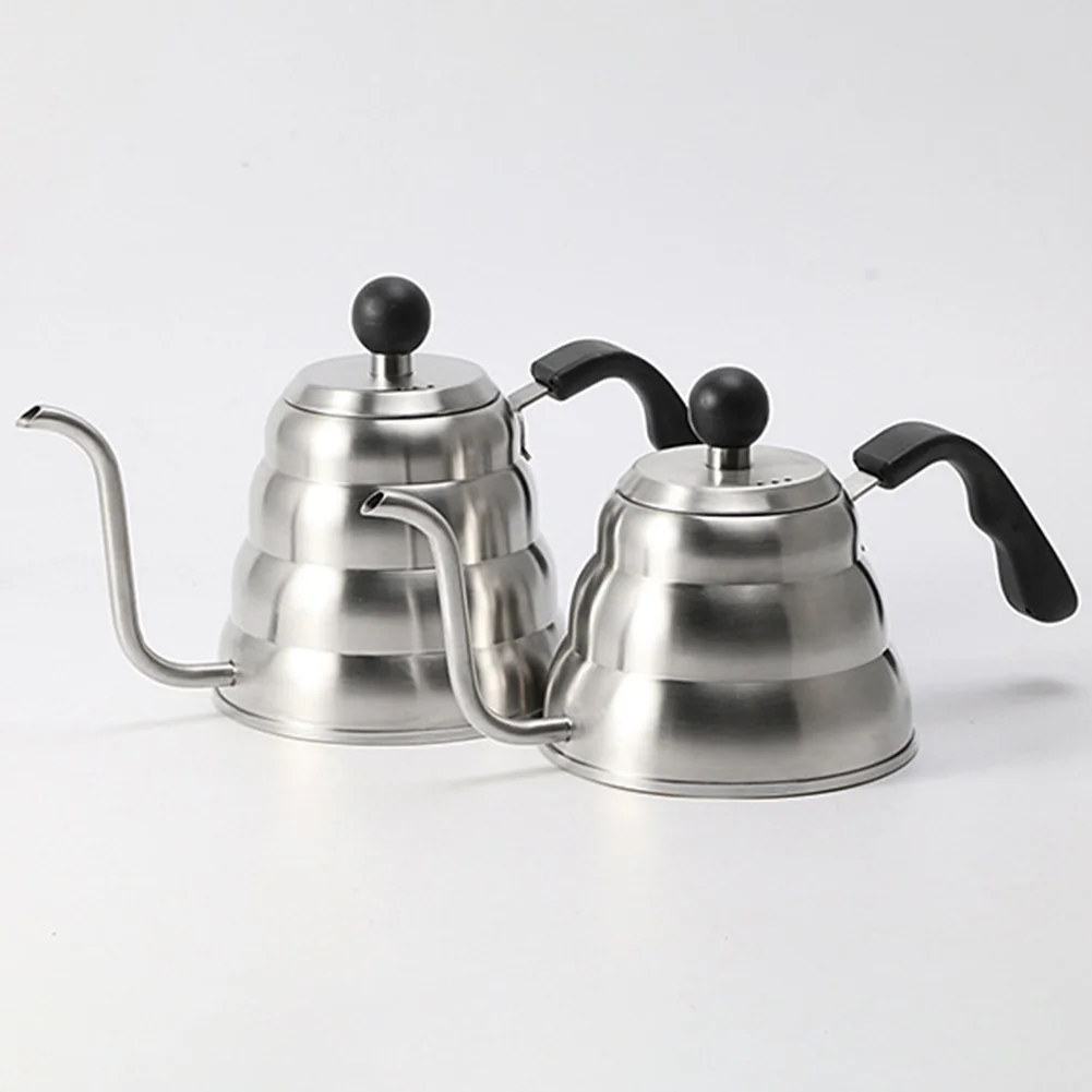 

8pcs Stainless Steel Coffee Kettle 1L 1.2L Accurate Thermometer Control Coffee Latte Cappuccino Mocha Brewing Tea Coffeeware
