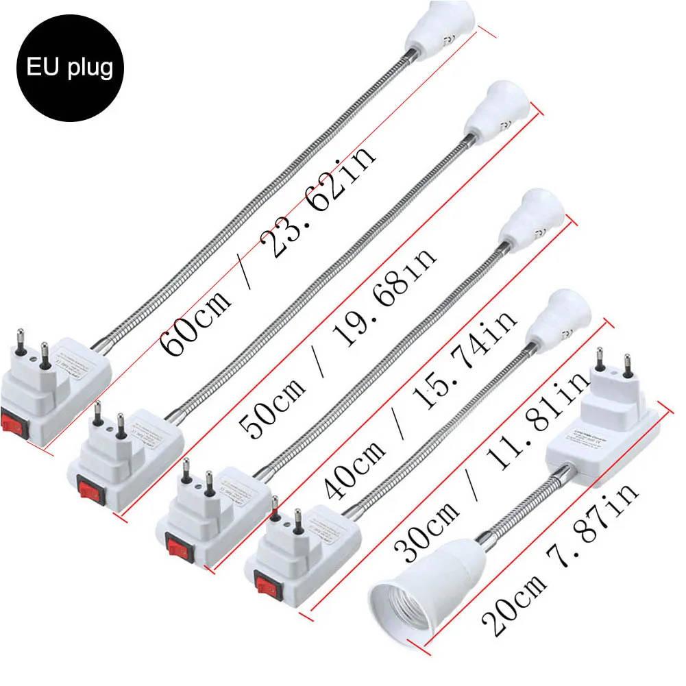 

E27 Flexible Extension bulb socket adapter Converter LED Light Lamp Bulb Extend Adapter Wall Screw Socket Lamp Base Holder