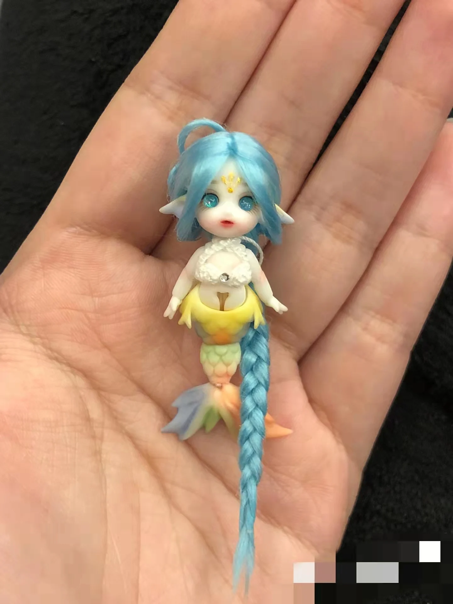 

5cm mini mermaid doll hair custom hair mini BJD doll hair