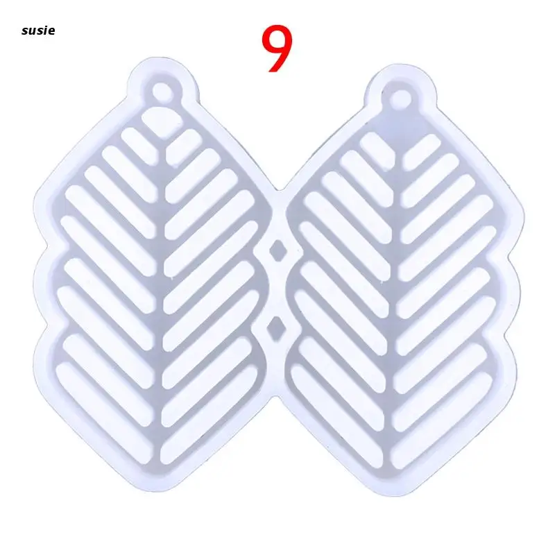 

X7YA Unique Earring Molds Resin Jewelry Molds,Earring Silicone Mold w/ Hanging Hole for DIY Resin Jewelry,Pendant,Key Chains