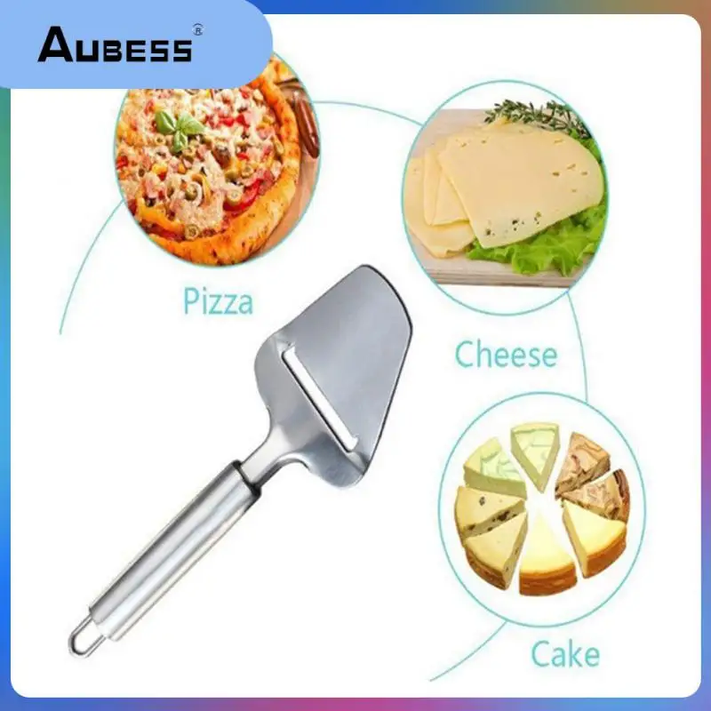 

Portable Cheese Peeler Pizza Cake Shovel Silver Cheese Slicing Knife Butter Slice Stainless Steel Cooking Cheese Tools Durable