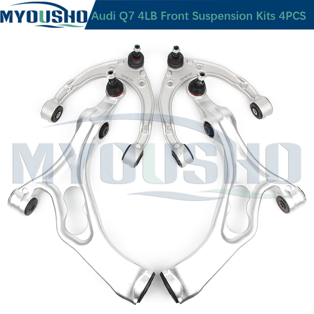 

Комплекты из 4 передних верхних и нижних рычагов управления Myosho для Audi Q7 4LB SUV 2006-2016 1 OE 7P0407151E 7P0407152E 7L8407021