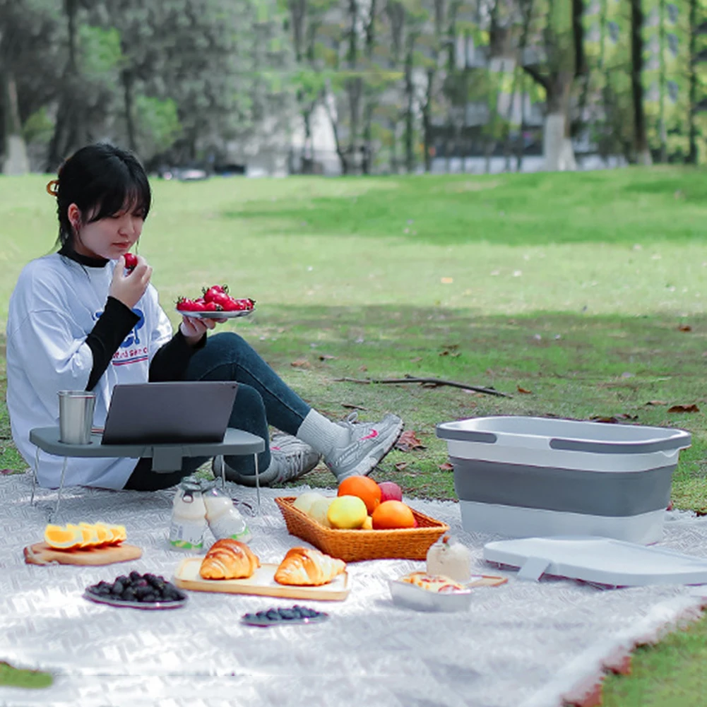 

Многофункциональная портативная складная коробка для хранения на открытом воздухе, пляжа, кемпинга, ведро для пикника