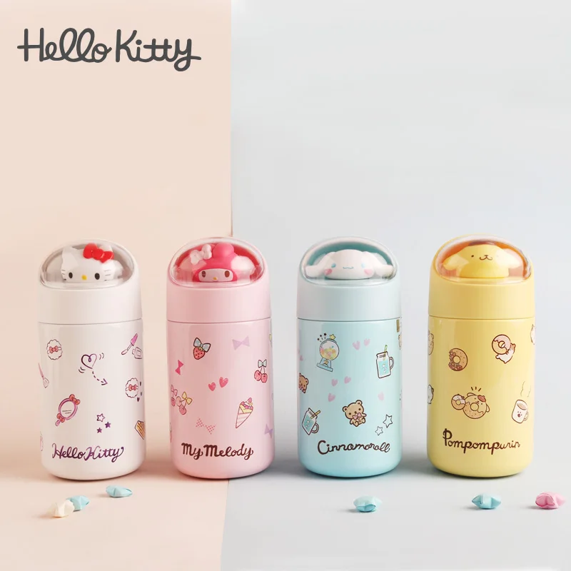 

Sanrioed Kawaii Mug Cinnamoroll Kitty My Melody Hand Carry Portable Insulation Mug Water Cup Gifts for Children