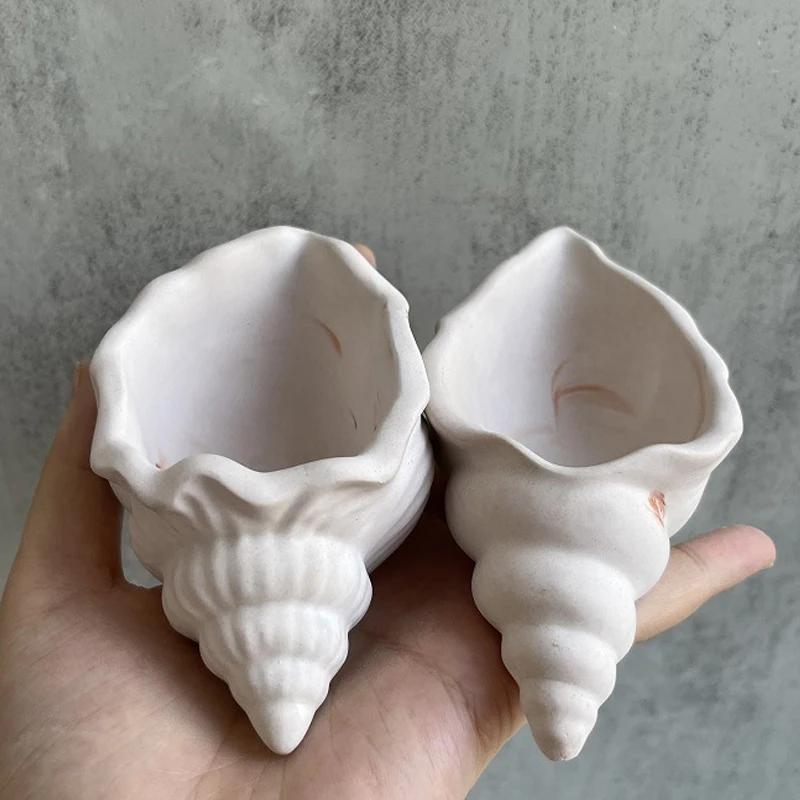 

Conch Shell Shape Silicone Molds Gypsum Concrete Pot Container Mould Flowerpot Succulent Planter Molds Epoxy Resin Craft Moulds