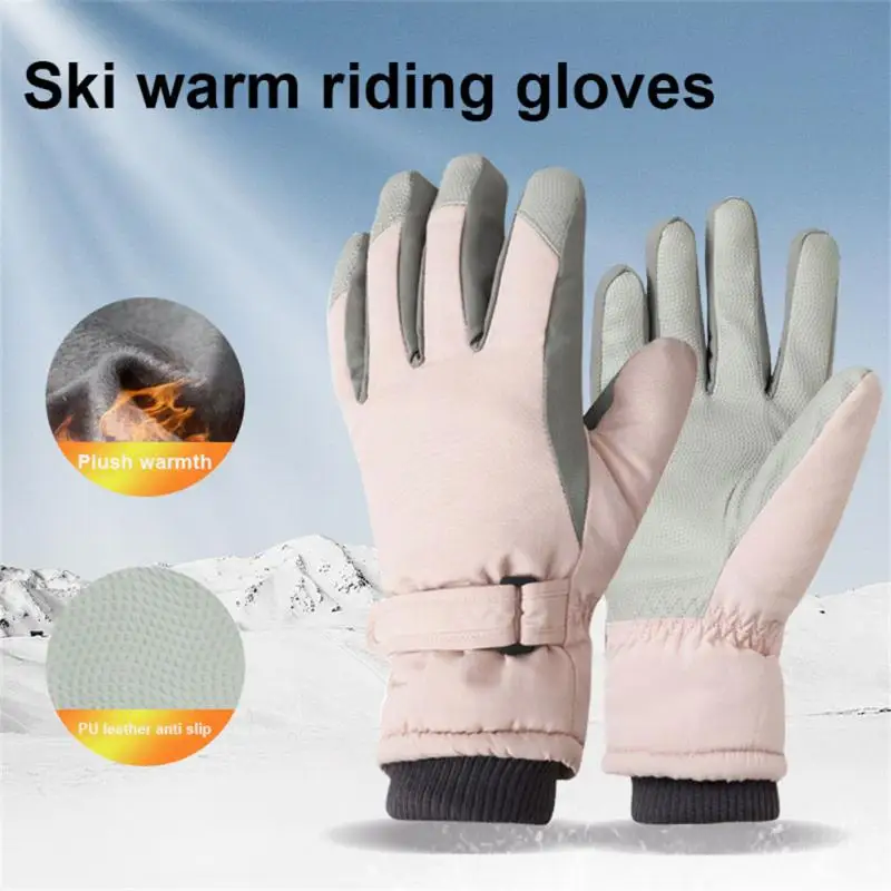 

Skiing Gloves Winter Thermal Warm Thickened Waterproof Windproof Motorcycle Gloves Touch Screen Cycling Camping Hiking Gloves