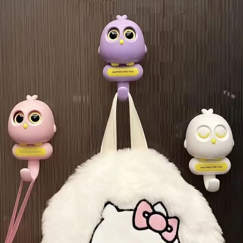 Крючки с мигающими глазами и птицами самоклеящиеся крючки вешалка для хранения