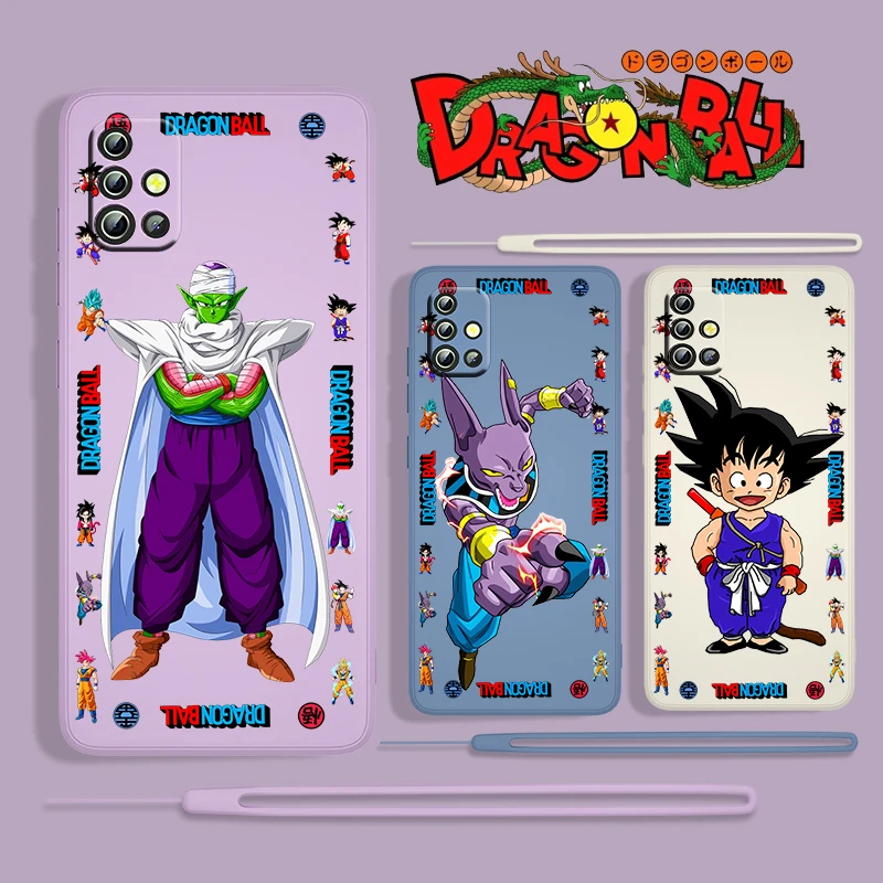 

Anime Dragon Ball DBZ For Samsung Galaxy A73 A53 A33 A52 A32 A22 A71 A51 A21S A03S A50 5G Liquid Rope Silicone Phone Case Fundas