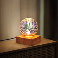 new colorful night light crystal glass 3d starry sky love pyrotechnic light usb colorful bedside creative led table lamp