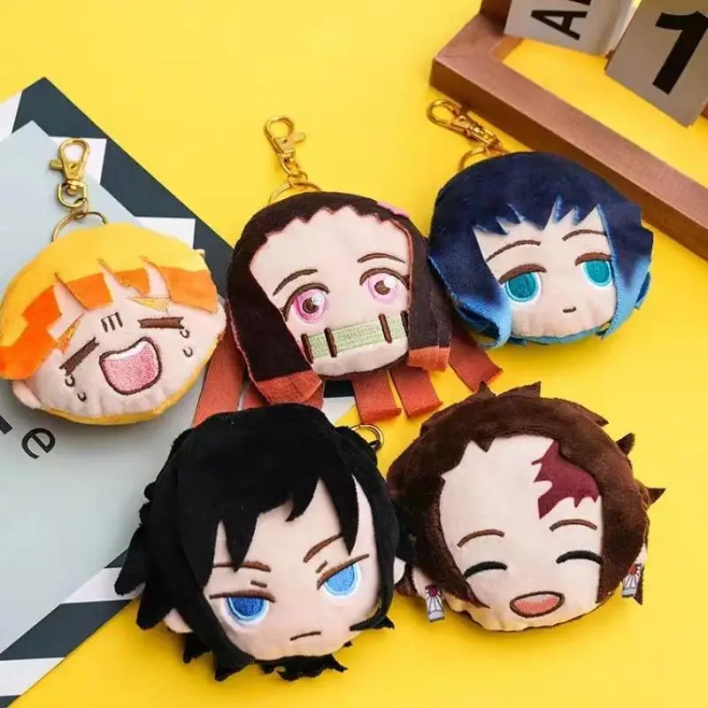 

Игрушка-Рассекатель демонов Kamado Tanjirou Agatsuma Zenitsu Hashibira Inosuke мультяшная кукла с подвесной кнопкой нулевой бумажник гарнитура сумка подарок
