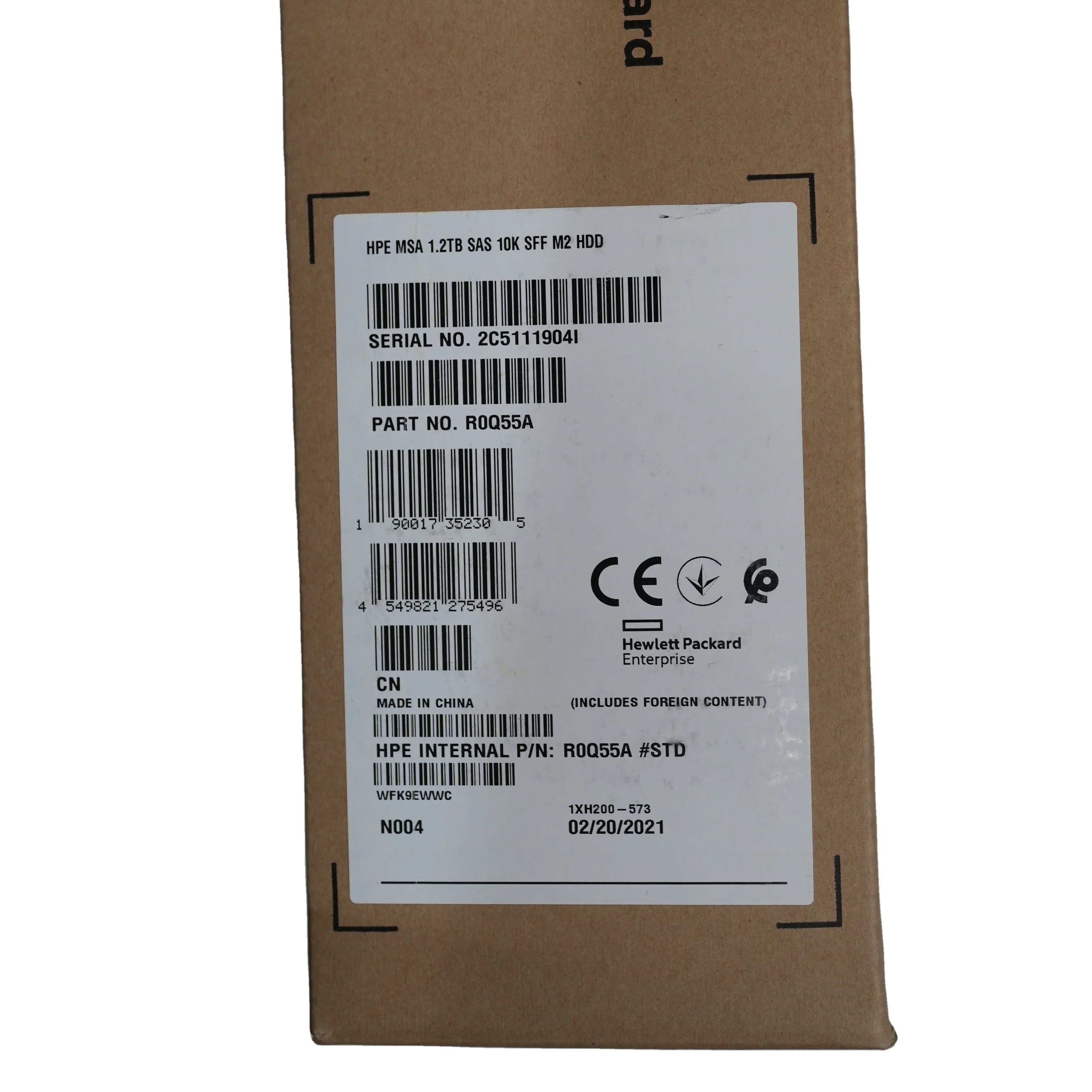 

R0Q55A HPE MSA 1,2 TB SAS 10K SFF M2 HDD P13245-001