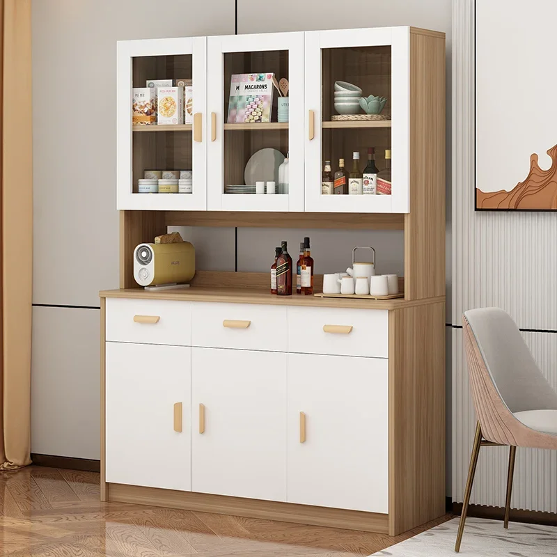 Кухонный шкаф из массива дерева для гостиной угловой ящик стеклянная витрина