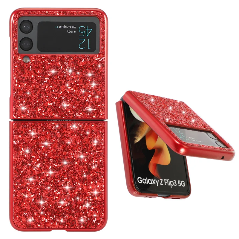 

Блестящий чехол-накладка с блестками для Samsung Galaxy Z Flip3 4