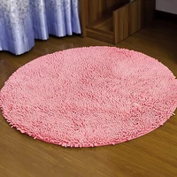 inyahome luxury chenille round bath rugs mats non slip absorbent bathroom rug plush fluffy microfiber bed rugs thick area rugs