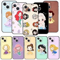 disney ariel snow white princess luxury phone case for iphone 11 12 13 pro max mini 7 8 plus x xr xs max se 2020 silicone cover