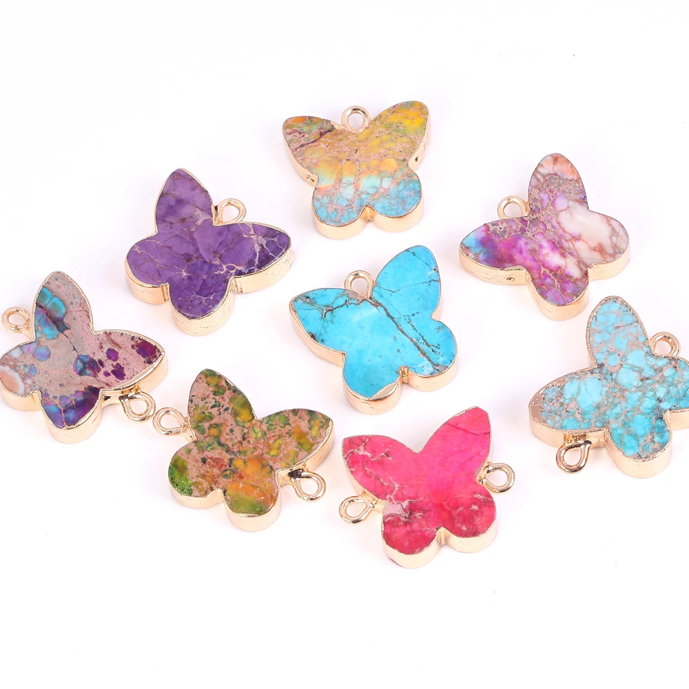 Натуральная бабочка Красочные Подвески в морском стиле для ювелирных изделий