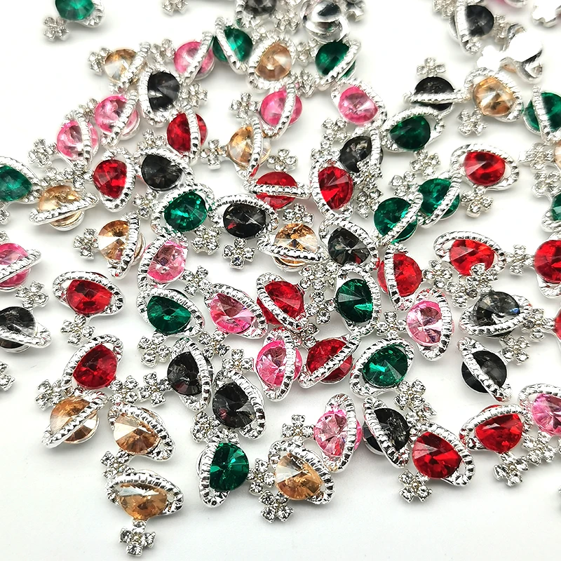 

10pcs Luxury Shiny Saturn Planet Cross Nail Charms Jewelry 3D Crystal Rhinestones Nail Art Decorations Accessories Parts Gems