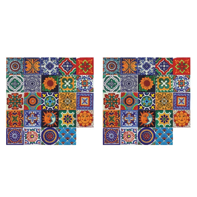 

Promotion! 96PCS Self Adhesive Mosaic Brick Tile 3D Sticker Kitchen Bathroom Wall Stickers -10X10cm