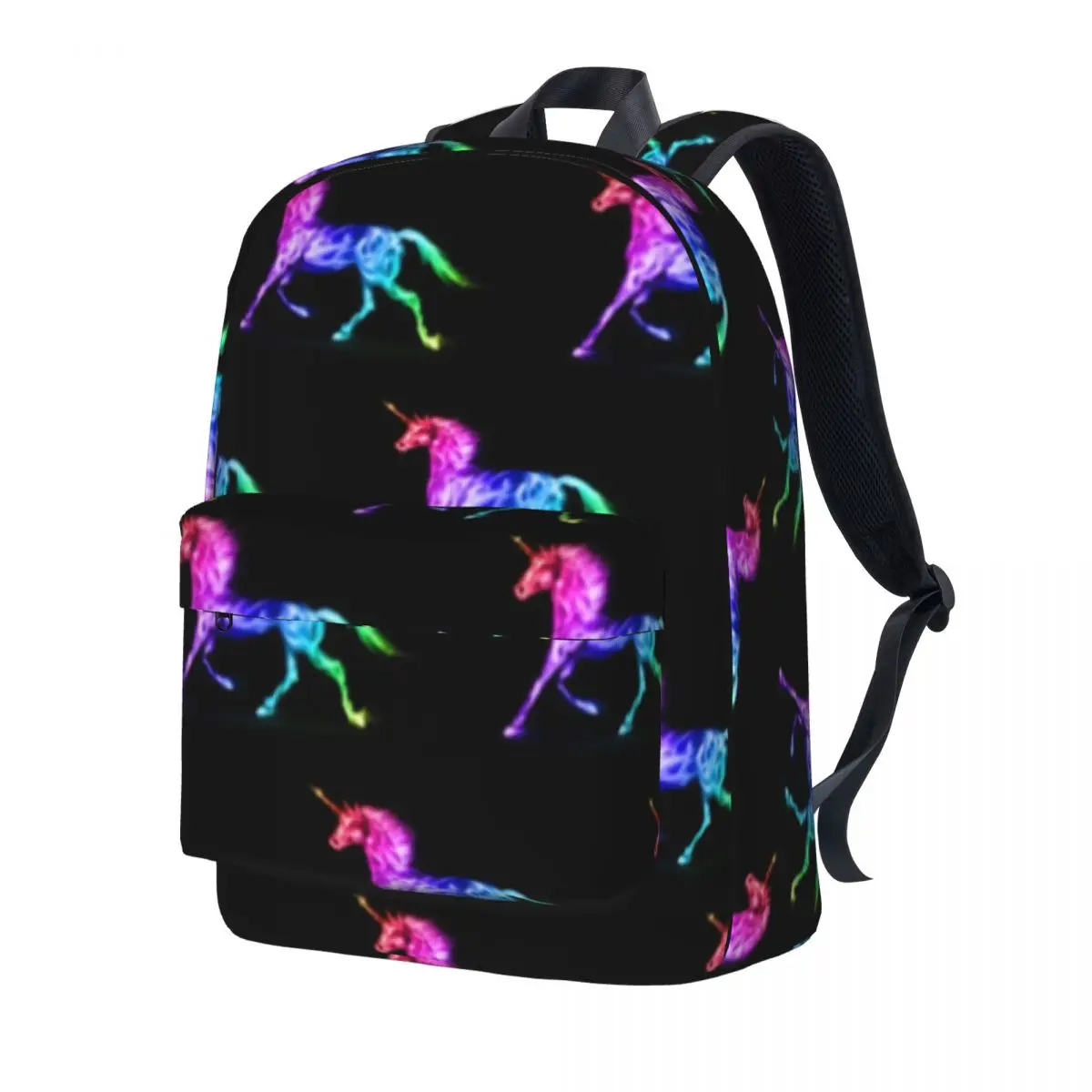 

Радужный рюкзак с единорогом, милые стильные рюкзаки с животным принтом, студенческие прочные школьные ранцы в уличном стиле унисекс, индив...