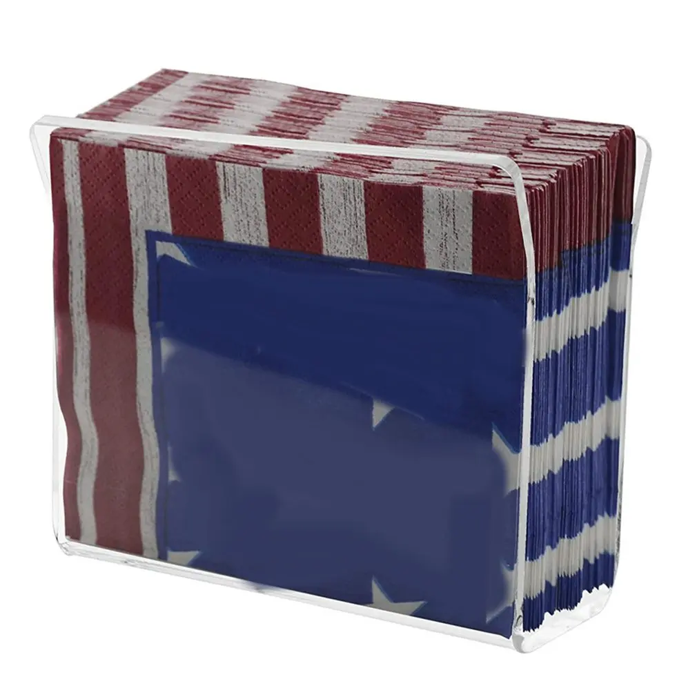 Держатель для салфеток настольный, сделанный из прозрачного акрила, органайзер для диспенсера на кухне, в ресторане или баре.