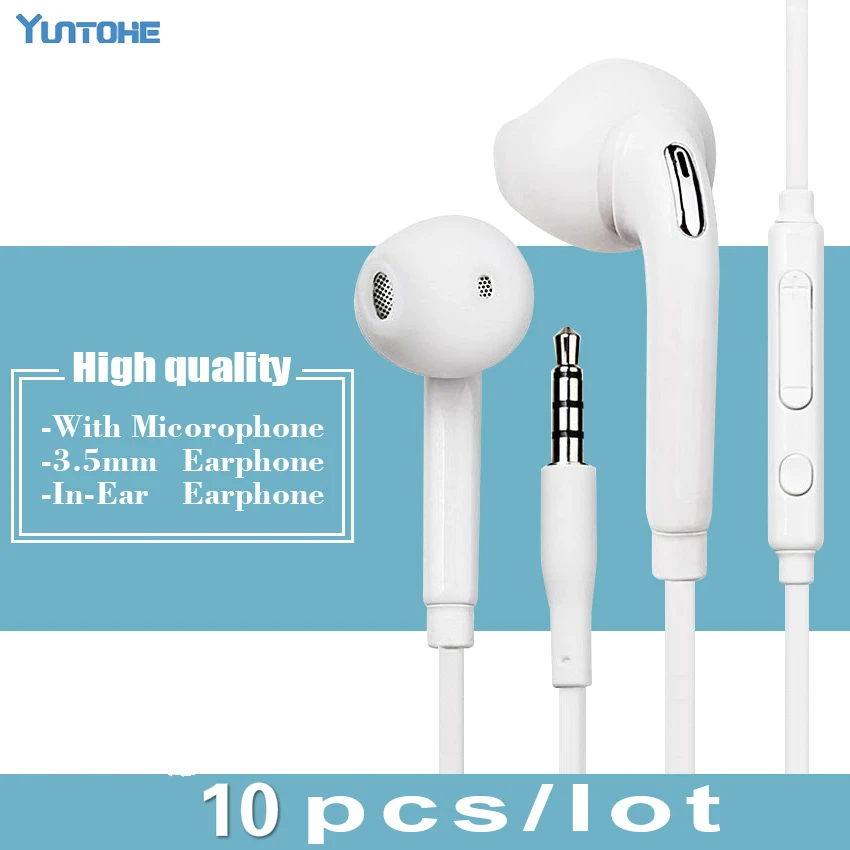 

10 pcs/lot High quality In-Ear Sports Earphone Earbuds earpiece Earphones for xiaomi Samsung Galaxy s4 s5 s6 s7 note