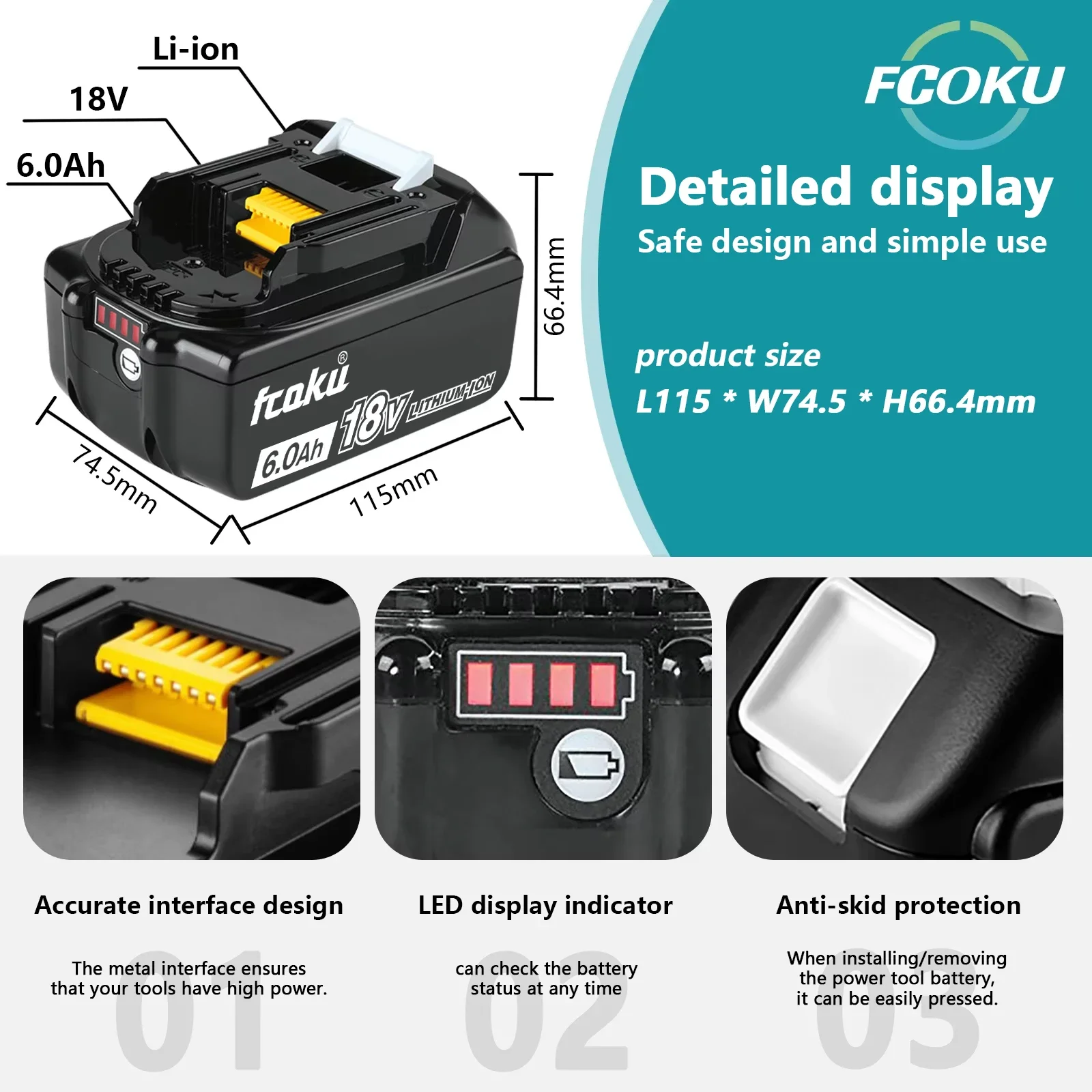 Оригинальная аккумуляторная батарея Makita 18 В 3/6/9/ч для инструмента BL1830 BL1830B BL1840