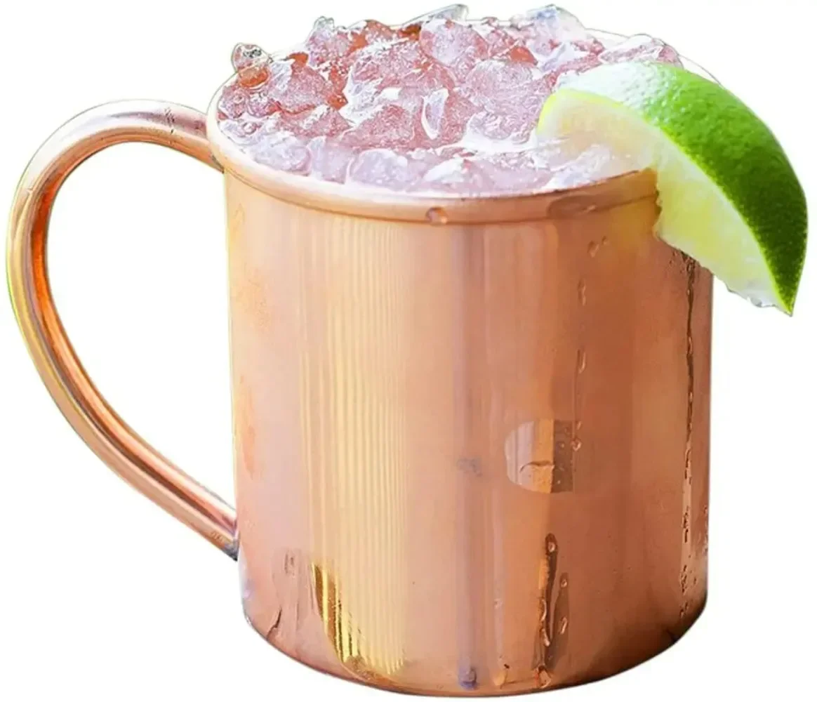 МОСКОВСКИЙ Мул чистые кружки цилиндрической формы 100% Медные чашки твердые