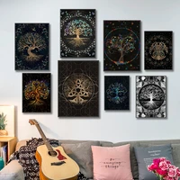wall art tree of life yggdrasil canvas poster print office painting picture home living room decoration painting